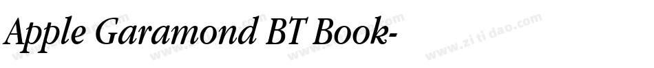 Apple Garamond BT Book字体转换
